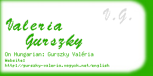 valeria gurszky business card